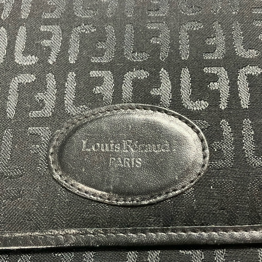Louis Feraud canvas & leather clutch